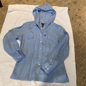 Powder Blue Faconnable Blouse